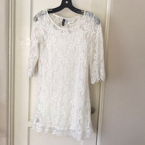White Lace mini dress